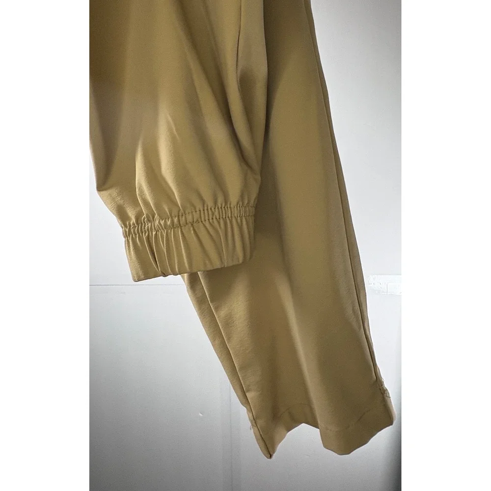 Birdie Bound Mens Golf Pants Beige Tie‎ Front Lightweight Sz Med Spandex Blend